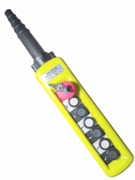 Пульт ХАС-А6813К, 6 кнопок, 1 скор., авар. стоп, ключ - kranelektro.ru - Екатеринбург