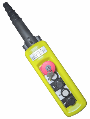 Пульт ХАС-А4913К, 4 кнопок, 2 скор., авар. стоп, ключ - kranelektro.ru - Екатеринбург